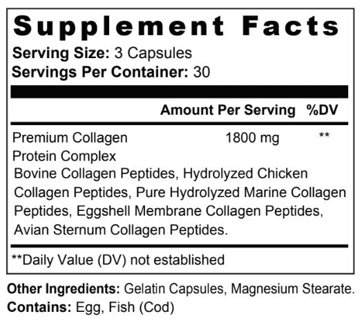 ODF Supplement Facts - Collagen Complex