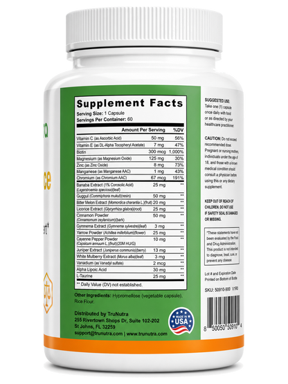 TruNutra Honeyline Balance bottle back