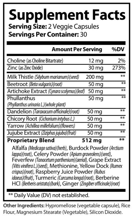 ODF Supplement Facts - Liver Care