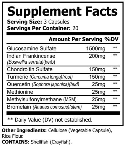 ODF Supplement Facts - Joint Flex