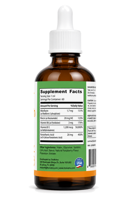 TruNutra Zip Drops dropper bottle back